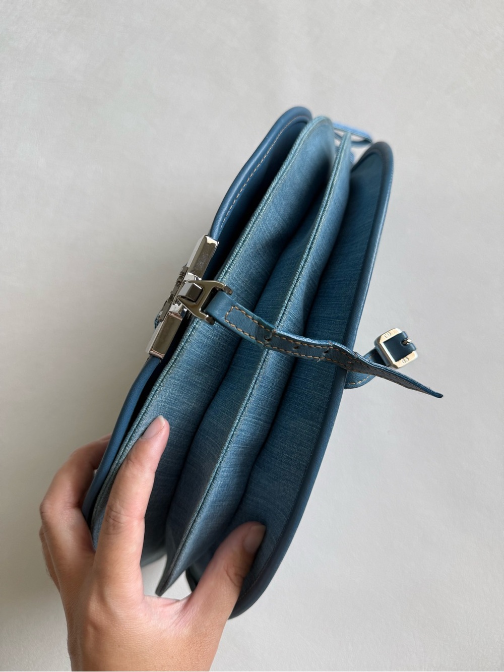 Dior Denim Admit-It One Shoulder Bag - Picture 4 of 8